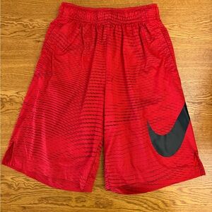 Nike Kids Red and Black Athletic Shorts